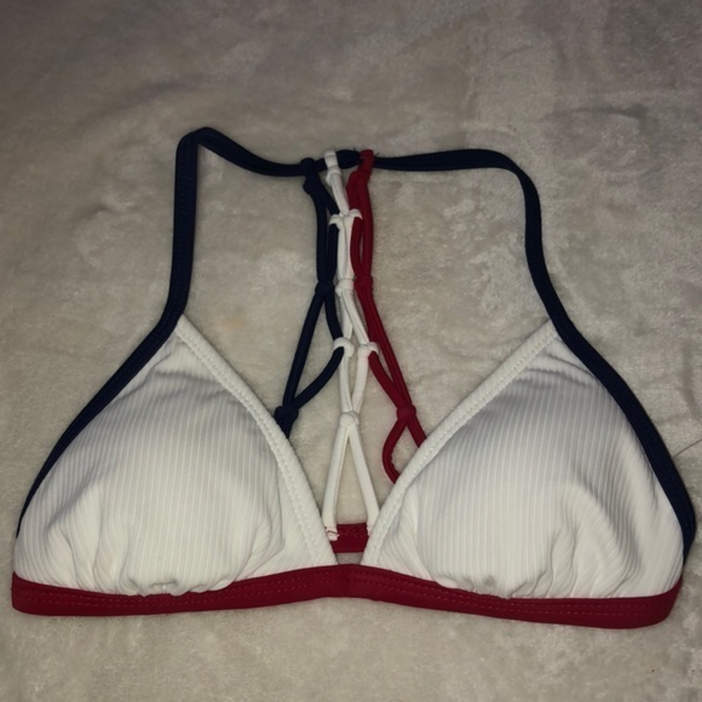 Xhilaration Bikini Top XS Red White Blue NWT
